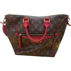 Louis Vuitton Tournelle Brown Red Monogram Beige Bag